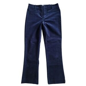 Anthropologie Navy Blue Mid Rise Corduroy Kick Flare Ankle Pants Size 4